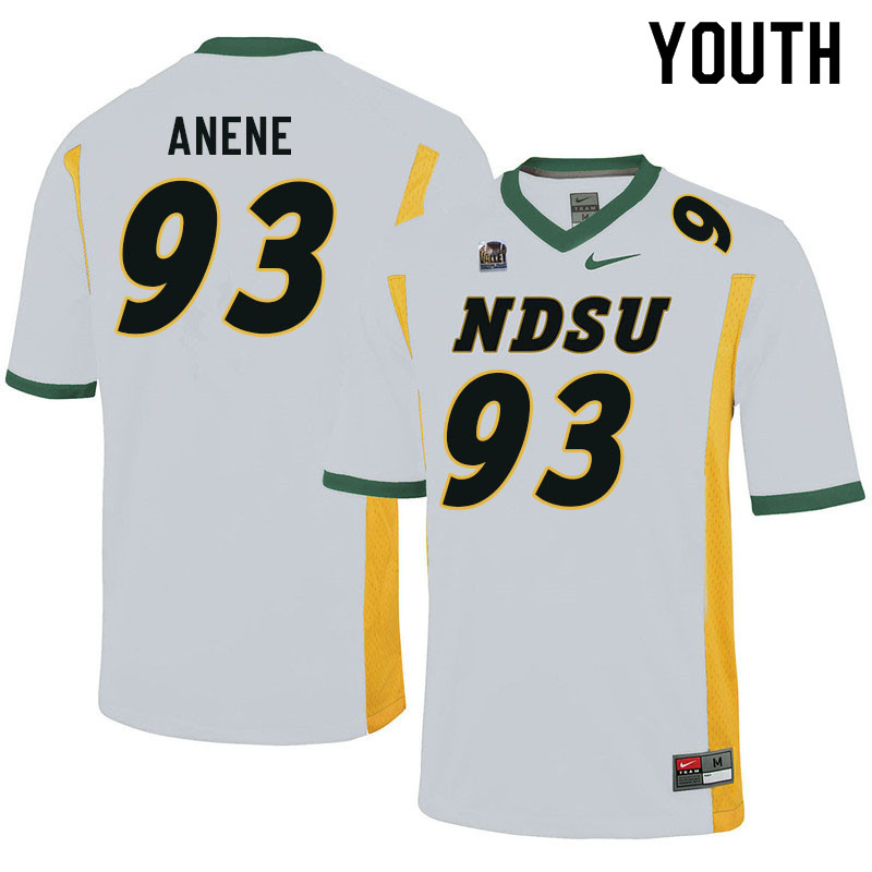 Youth #93 Toby Anene North Dakota State Bison College Football Jerseys Sale-White